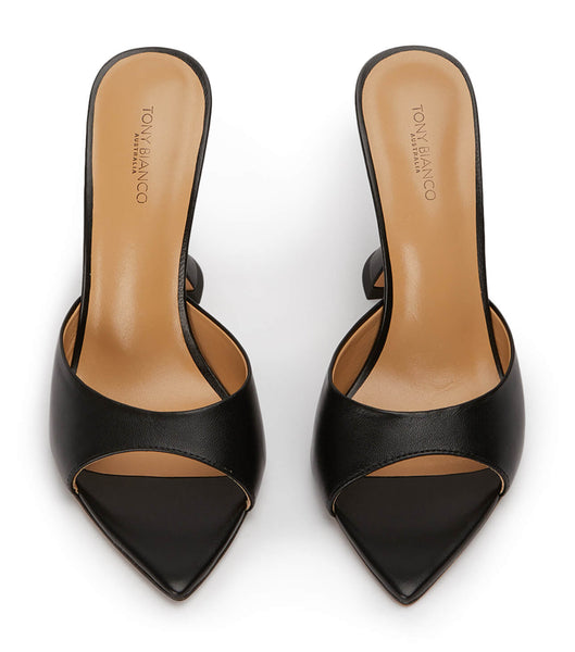 Tacones de evento Tony Bianco Marcel Black Nappa 10.5cm Negras | ARCVG42195