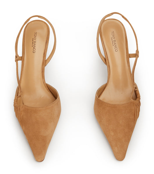 Tacones de evento Tony Bianco Sakai Butterscotch Gamuza 8cm Beige | XARGW48356