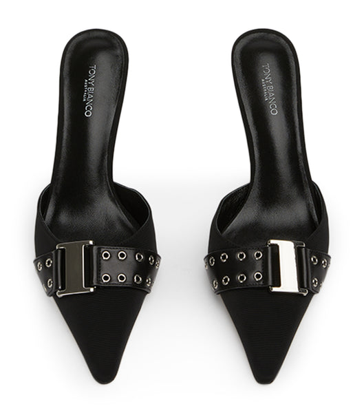 Tacones de evento Tony Bianco Samma Black Grosgrain/Black Como 8cm Negras | ARQCS27874