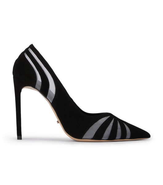 Zapatos Court Tony Bianco Arrow Black Gamuza 10.5cm Negras | LARSX73797