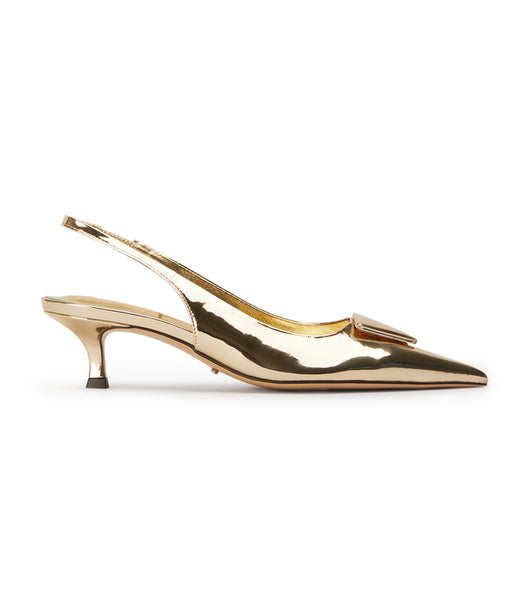 Zapatos Court Tony Bianco Kimmy Gold Shine 4.5cm Doradas | FARHY82383