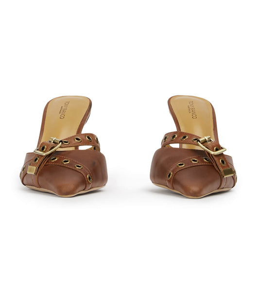 Zapatos Court Tony Bianco Savoir Cognac 8cm Marrones | ARNEJ25559