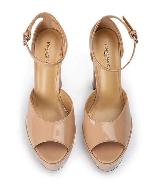 Zapatos Plataforma Tony Bianco Jayze Nude Charol 14cm Beige | XARGW97709