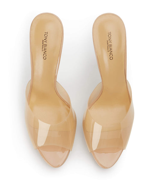 Zapatos Plataforma Tony Bianco Liquid Nude Vinylite/Nude Charol 12cm Beige | DARVO97704