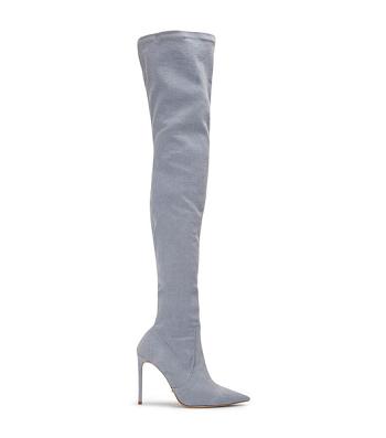 Botas de Tacon Tony Bianco Avah Denim Stretch 10.5cm Azules | SARNY85997