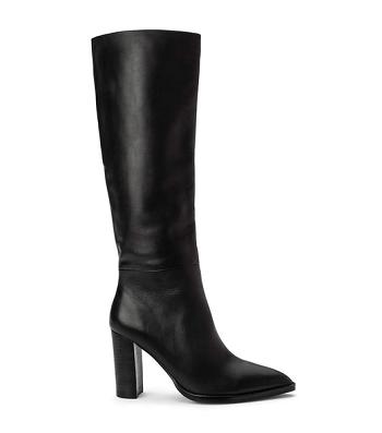 Botas de Tacon Tony Bianco Skyla Black Como 9cm Negras | EARVG77539