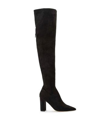 Botas elásticas Tony Bianco Estella Black Stretch Gamuza 8.5cm Negras | YARVQ42374