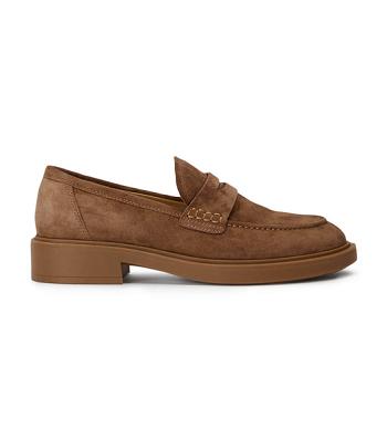 Loafers Tony Bianco Cherish Saddle Gamuza 4.5cm Marrones | UARND65029