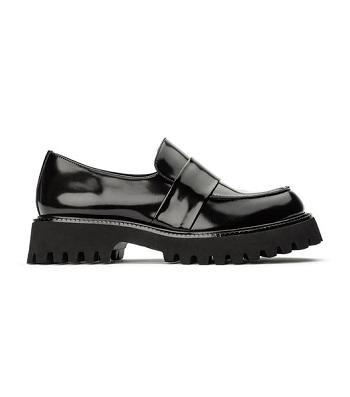 Loafers Tony Bianco Gisele Black Hi Shine 4cm Negras | PARER38069