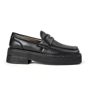 Loafers Tony Bianco Granite Black Nappa 5cm Gris Negras | QARUV79017