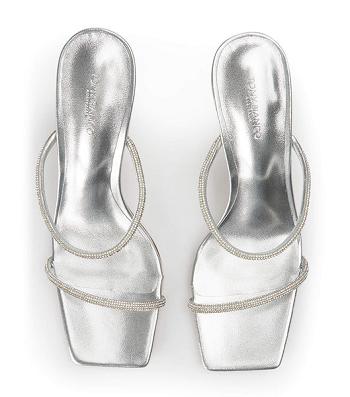 Tacones Brillantes Tony Bianco Chase Silver Nappa Metallic 8.5cm Plateadas Metal | ARQCS48424