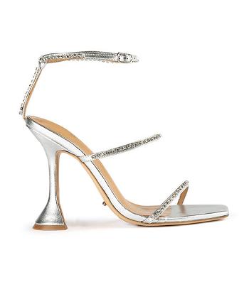 Tacones Brillantes Tony Bianco Shy Silver Nappa Metallic 10.5cm Plateadas Metal | YARGT13329