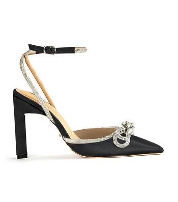 Tacones De Novia Tony Bianco Elsie Black Satin 10.5cm Negras | ARXMI63254