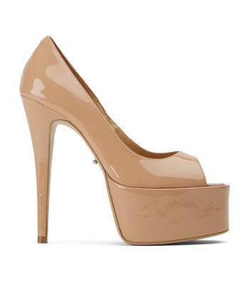 Tacones de aguja Tony Bianco Jolee Nude Charol 15cm Beige | ZARMJ49071