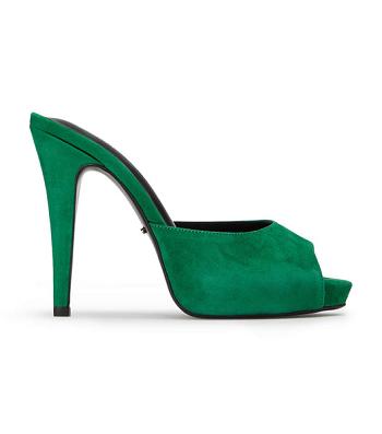 Tacones de aguja Tony Bianco Love Jade Gamuza 12cm Verde | LARTR99839