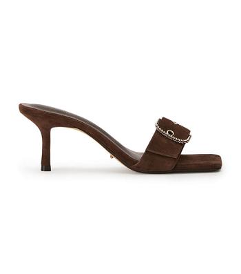 Tacones de evento Tony Bianco Amy Espresso Gamuza 6.5cm Chocolate | AARWC40416